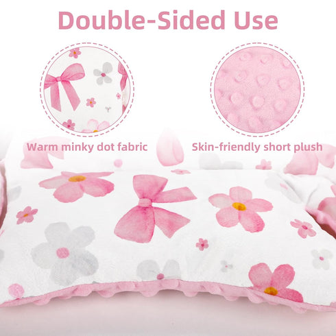 Hooyax Infant Car Seat Insert with Removable Head Support, Dual-Sided Baby Car Seat Cushion for Preemies & Newborns