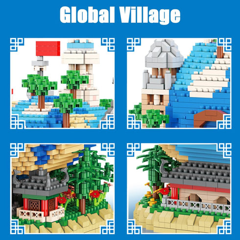 Architecture Global Village Micro Building Blocks Set, 5200 Pieces, Architecture Model Gift for Adults and Kids