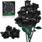 JAKI 12 Roses Bouquet Building Set with Heart-Shaped Gift Box Base, 528PCS