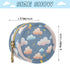 Cloud Round Pacifier Storage Case with Zipper, Portable Pacifier Case for Travel, Diaper Bag & Purse, Pacifier