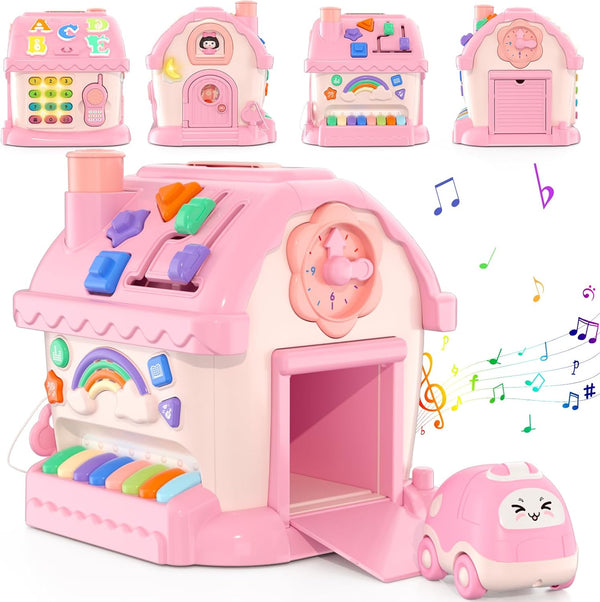 HYES Toys for 1 Year Old Girl Gifts, Musical House Learning Toddler