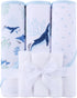 Mooreeke Baby Towel with Hood for Boys Blue Ocean Bath Towel for