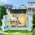 DIY Miniature House Kit, CUTEROOM Wooden Dollhouse Kit with Furniture, Birthday Gift for Women and Girls (Warm Manor)