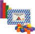 108 Pack 1 Inch 6 3+ Offelec Wooden Blocks, Colors STEM Math Sorting Toys, Wood Building & Stacking Blocks