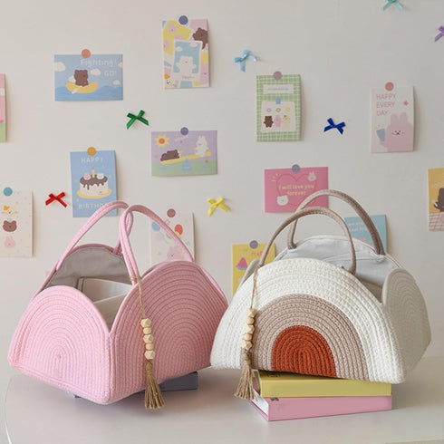 MENGLANSI Breathable Natural Fiber Diaper Storage Bag Compact Carry Design With Spacious Compartments For Mother