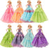 BARWA 5 Pcs Handmade Doll Clothes Wedding Gowns Party Dresses for 11.5 Inch Dolls