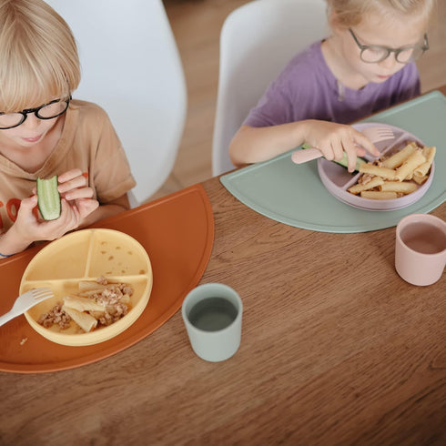 mushie Silicone Placemat for Kids - BPA-Free Non-Slip Design (Dinosaurs)