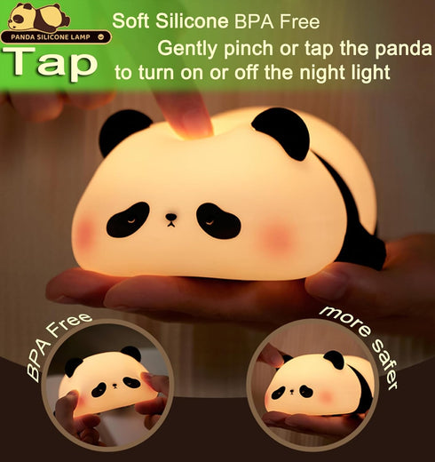 3 Dimmable DREAMING MY DREAM Cute Panda Night Light, LED Squishy Novelty Animal Night Lamp, Level Nursery Nightlight
