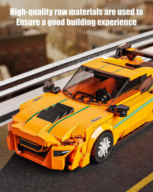 TYCOLE Set 6+ (311PCS) Super Sports Car Building Block with Display Case, Speed Racing Car Building Toys for Kids