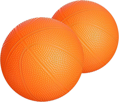 Botabee - 6 Inch Mini Rubber Basketball Set of 2 for Kids - Lightweight Soft Indoor/Outdoor Toddler Balls (Orange)