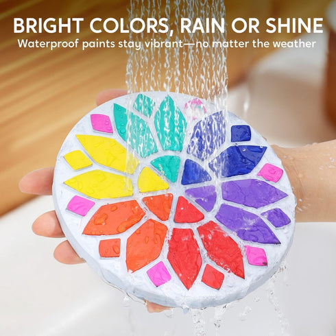 5 8+ Summer Klever Kits JOVA Stepping Stones Painting Kit for Kids - Paint Garden Stones, Ceramic Garden Decor, Unicorn