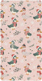 miaozhen Cotton Baby Crib Sheets Soft Stretchy Cute Animal Light Pink Playful Mallard