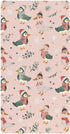 miaozhen Cotton Baby Crib Sheets Soft Stretchy Cute Animal Light Pink Playful Mallard