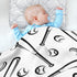 KICPOAY Baseballs White Black Baby Swaddle Blanket for Boys and Girls, Muslin Baby Receiving Swaddle Blanket, Soft