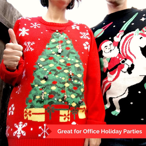 Holiday Murder Mystery Game - Murder at The Office Ugly Sweater Party | Flexible 4-20+ Players | New Print-Friendly