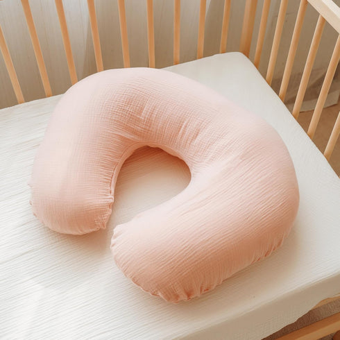 2-Pack Konssy Muslin Nursing Pillow Covers, Soft & Adorable Nursing Covers for Breastfeeding Pillows, Slipcovers