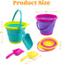 Set 3 Packs Backpack JOYIN Foldable Beach Bucket - Collapsible Toy Buckets with Shovels and Mesh for Kids Toddlers