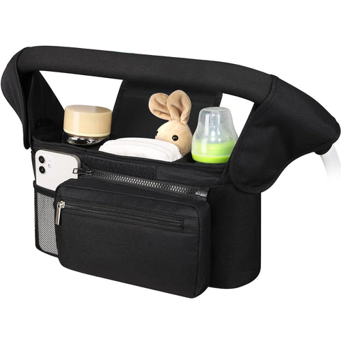 Accmor Universal Stroller Organizer with Insulated Cup Holder, Detachable Phone Bag & Shoulder Strap, Fits Uppababy,