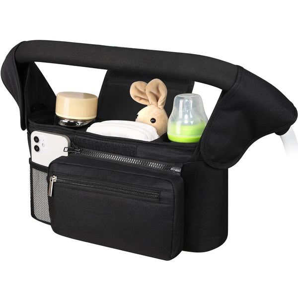 Accmor Universal Stroller Organizer with Insulated Cup Holder, Detachable Phone Bag & Shoulder Strap, Fits Uppababy,