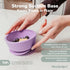 (Set 2) 100% WeeSprout Suction Bowls for Baby & Toddlers of - Silicone w/Plastic Lid - Leak Proof Feeding Supplies