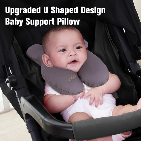 KAKIBLIN Baby Travel Pillow, Upgraded Baby Neck Pillow for Car Seat, Head Support Pillow for Car Seat, Stroller