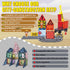 Aukney Set 2 3+ Magnetic Tiles Magnetic Construction with Dolls, Cars, Train, Train Tracks, Building Sensory Toys