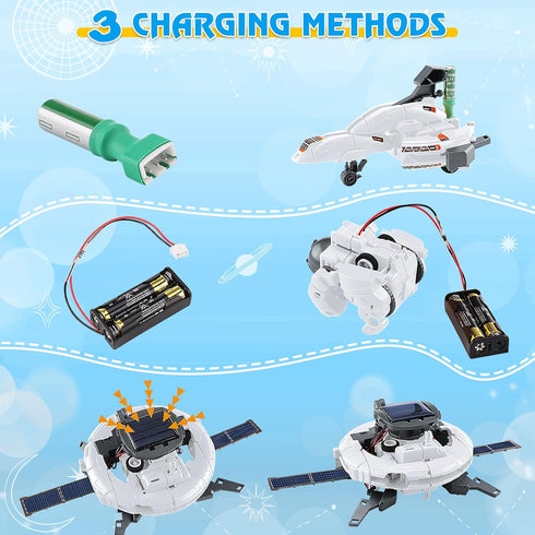 STEM Projects for Kids Ages 8-12, 6-in-1 Solar Robot Kit, Space Toys for 10-Year-Old Boy Girl Gift, Science Kits