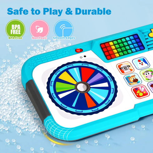SANANT Set, 6-12 Tummy 1st 1 2 3 Baby DJ Toddler Musical DJ Table with Lights for Months, Preschool Infant Time Toy