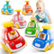 TooyBing Press and Go Car Toys for Toddlers 1-3, 6 Pack Animal
