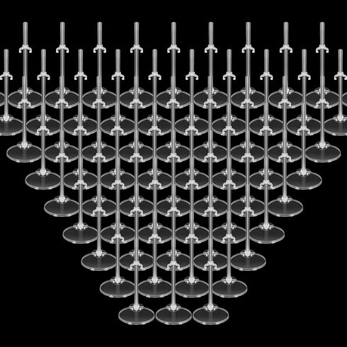 100 Pcs Acrylic Doll Stand Display Holder - Transparent Support for 9, 10, 11 Inch Tall Dolls with Adjustable Waist Clip