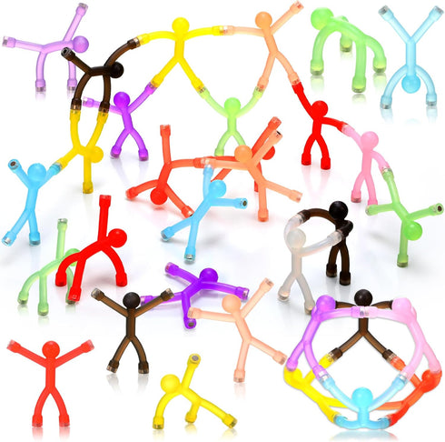 Jerify 20 Pcs Humanoid Magnetic Travel Toys, Colorful Fidget Toys for Adults, Novelty Man Fridge Magnets