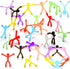 Jerify 20 Pcs Humanoid Magnetic Travel Toys, Colorful Fidget Toys for Adults, Novelty Man Fridge Magnets