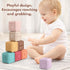 8 Baby Blocks Stacking for Babies Silicone Soft Building Blocks Teethers Montessori Toys for Babies Education Toys