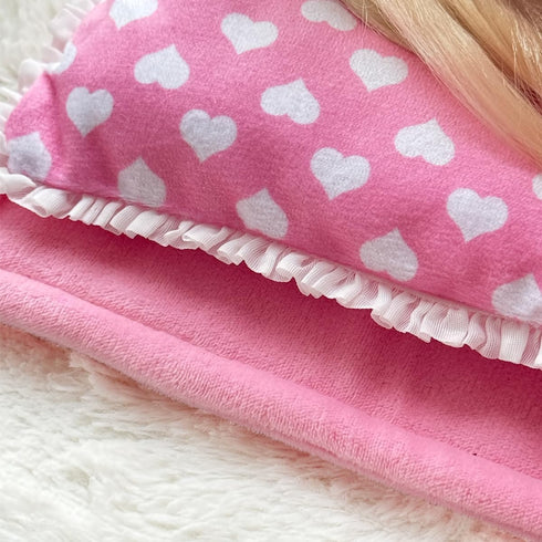Linkyloop Set Playset 18" 3 4 5 Baby Doll Accessories Dollhouse Bedding - Doll Blanket, Pillow & Mattress