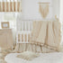 100% Brandream Boho Bohemian Girl Baby Nursery Crib Bed Skirt Dust Ruffle - Neutral Solid Color Beige Farmhouse Chic