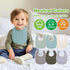 RAINFLOW 6 Set PCS Muslin Baby Drool Bibs - Adjustable Baby Boy Bib,Drool Bibs for Unisex Boys and Girls,Muslin Soft