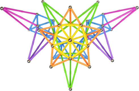 Veatree 150Pcs Magnetic Building Sticks Blocks Toys, Magnet Educational STEM Toys for Kids and Adults, 3D Non-Toxic