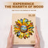 245 13.4 13.1in Wooden Sunflower Puzzles Adults, Flower Shaped Wood Puzzle Pieces, Oil Painting Puzzles, Christmas