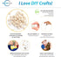 Glaciart One Wool Felt Balls, 100 Pieces Handmade Felted Pure White Color, 2.5 Centimeters - Bulk Small Puff for Felting