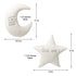 Set Lillian Rose White Star and Gray Moon Nursery Pillow