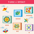248 Set 4 5 6 7 8, Pcs Wooden Magnetic Pattern Block with Cards, Pen & Storage Bag, Montessori STEM Tangram Puzzle Toys