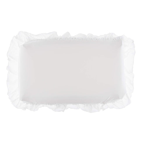 KicKee Pants Baby Ruffle Changing Pad Cover, Solid Color, Buttery-Soft and Breathable