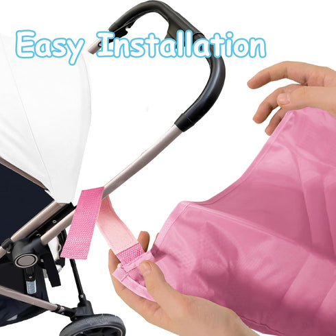 2 Pack Universal Side Sling Stroller Organizer with Mesh Cargo Net,Adjustable and Non-Slip Stroller Storage Bags