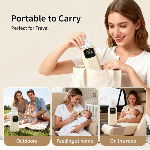 BOKASM 6000 Portable Baby Milk Bottle Warmer for Breastmilk and Formula Feeding,Travel Baby Bottle-Feeding Breast Milk