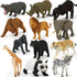 Realistic Animal Figurines Toys, Small Montessori Animal Figures with Flash Cards, Montessori Materials for Toddler