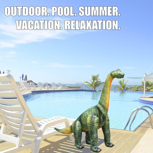 Jet Creations Inflatable Brachiosaurus Dinosaur, Giant 49" Blow-Up Toy for Summer Beach Days