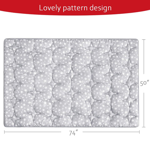74"x50" 74x50 Inches, Moonsea Baby Play Mat Playpen Mat Thick Ultra Soft Playpen Mat for Playing or Crawling, One-Piece
