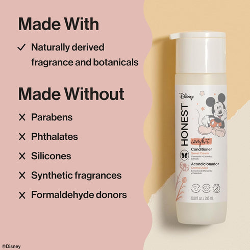 10 oz The Honest Company Silicone-Free Conditioner Gentle Enough for Baby Dermatologist Tested Tear Free Hypoallergenic