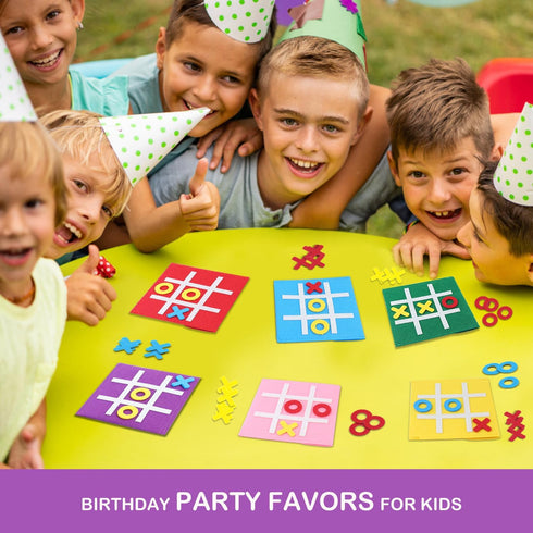 Kids Party Favors: Tic Tac Toe Board Games - Travel Toys for Birthday, Valentine's, Christmas (Bulk Pack of 30)