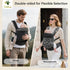 (744 lbs) Tivellary Reversible Baby Carrier Black Solid & Leopard Print; Lightweight & Breathable Lyocell Fabric;